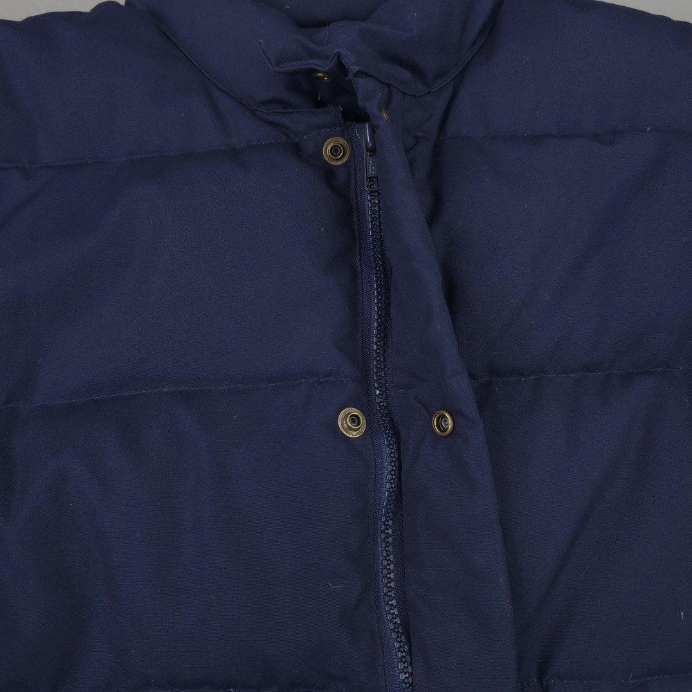 Cabela's Vest Mens Large Blue Premier Northern Goose Down Puffer Canvas Zip - Picture 4 of 14